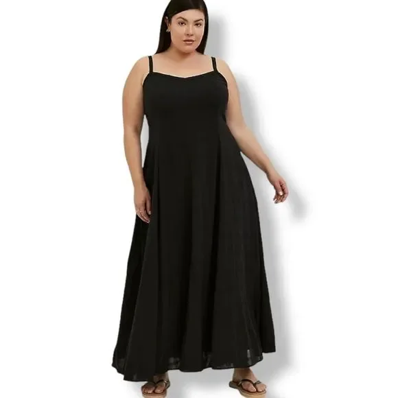 torrid | Dresses | Black Spaghetti Strap Maxi Dress | Poshmark